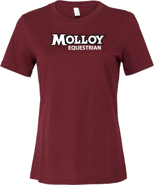 Molloy University Bella + Canvas Womens Relaxed Cotton T Shirt Wordmark Equestrian - ONLINE ONLY