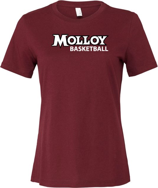 Molloy University Bella + Canvas Womens Relaxed Cotton T Shirt Wordmark Basketball - ONLINE ONLY