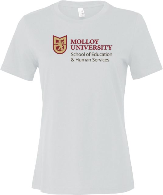 Molloy University Bella + Canvas Womens Relaxed Cotton T Shirt Molloy Unviersity School of Education and Human Services - ONLINE ONLY