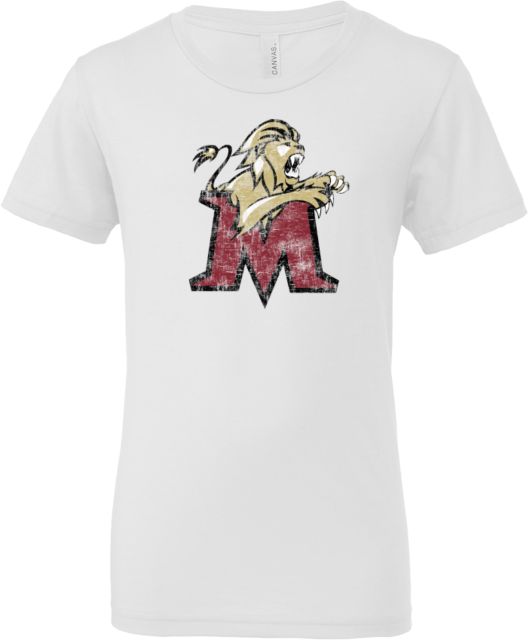 Molloy University Bella + Canvas Youth Jersey T Shirt Lion with M Distressed - ONLINE ONLY