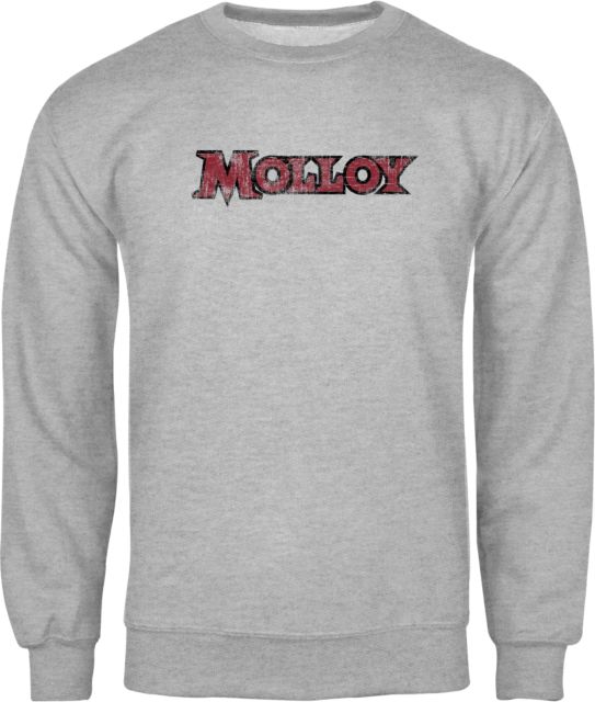 Molloy University Fleece Crew Molloy Wordmark Distressed - ONLINE ONLY