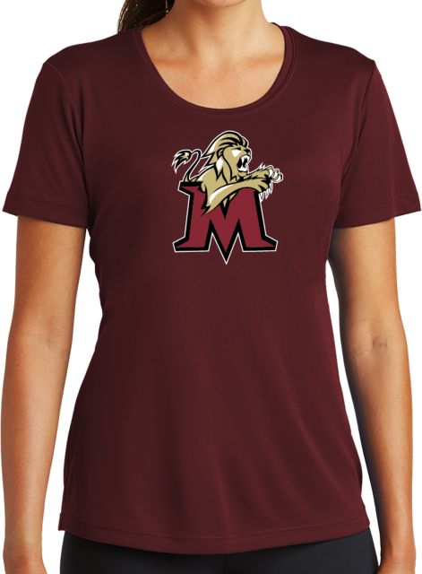 Molloy University Womens Performance Short Sleeve Tee Lion with M - ONLINE ONLY