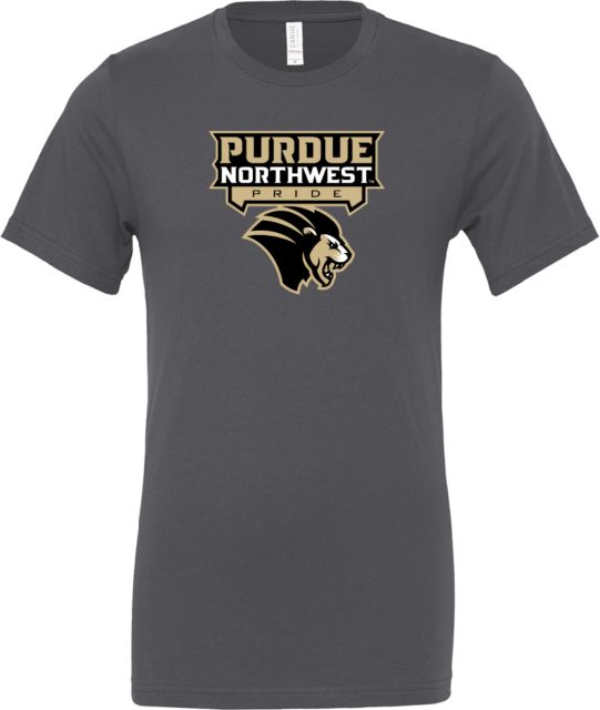 Purdue Northwest Bella + Canvas Asphalt Jersey Cotton T Shirt Mascot Head Pride Athletic Mark - ONLINE ONLY