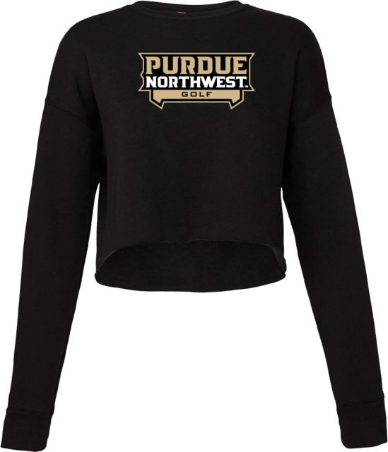 Purdue Northwest Bella + Canvas Cropped Fleece Crew Golf PNW - ONLINE ONLY