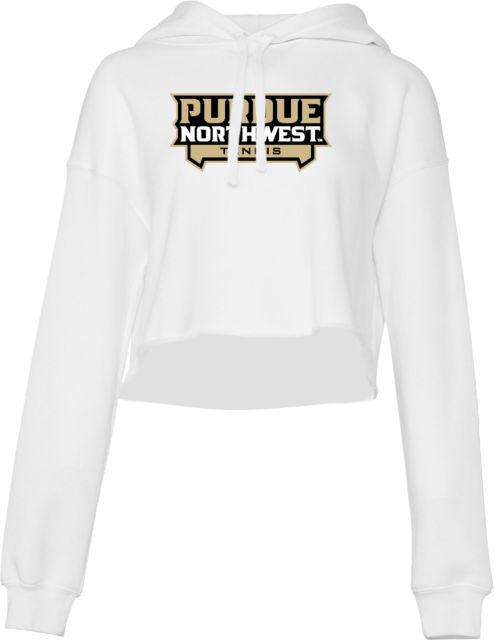 Purdue Northwest Bella + Canvas Cropped Fleece Hood Tennis PNW - ONLINE ONLY