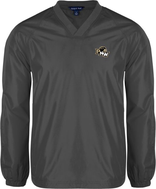 Purdue Northwest V Neck Raglan Windshirt PNW Mascot Head - ONLINE ONLY