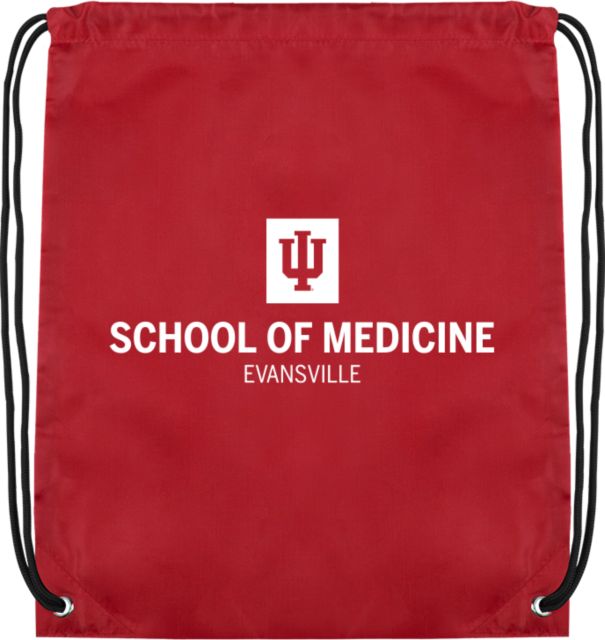 Indiana Cardinal Drawstring Backpack School of Medicine - IU Evansville Vertical - ONLINE ONLY
