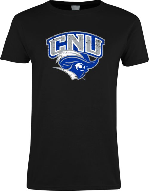 Christopher Newport Ladies T Shirt Official Logo Distressed - ONLINE ONLY