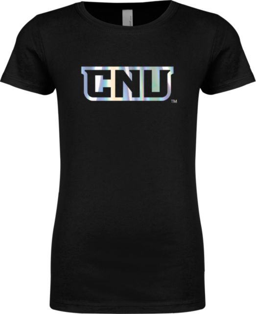 Christopher Newport Next Level Girls Fashion Fit T Shirt CNU Foil - ONLINE ONLY