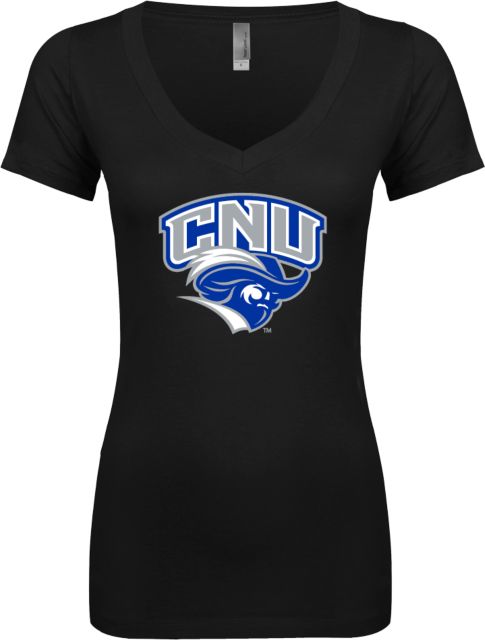 Christopher Newport Next Level Ladies Junior Fit Ideal V Tee Official Logo - ONLINE ONLY