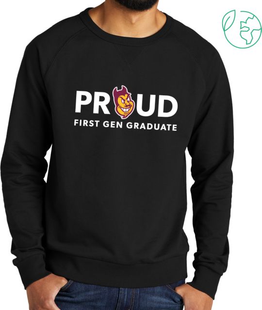 Arizona State Allmade Organic French Terry Crewneck Sweatshirt Arizona State - Proud First Gen Graduate - ONLINE ONLY