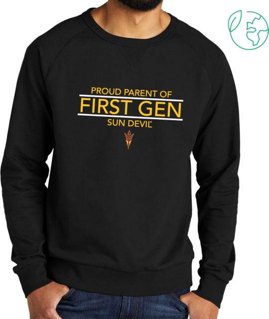 Arizona State Allmade Organic French Terry Crewneck Sweatshirt Arizona State - Proud Parent of First Gen - ONLINE ONLY