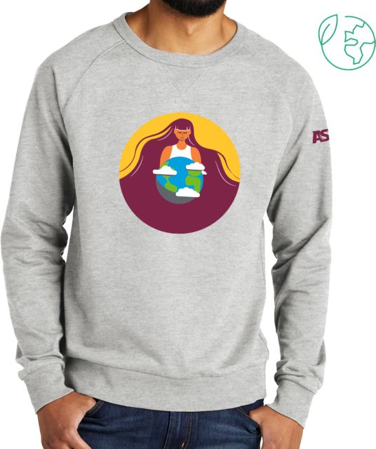 Arizona State Allmade Light Organic French Terry Crewneck Sweatshirt ASU Earth Day - ONLINE ONLY