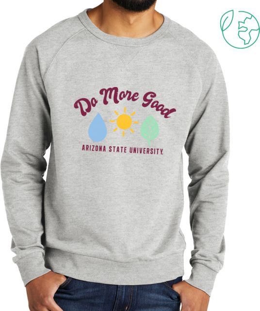 Arizona State Allmade Light Organic French Terry Crewneck Sweatshirt Do More Good - ONLINE ONLY