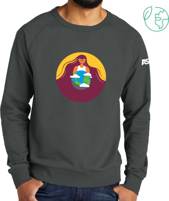 Arizona State Allmade Dark Organic French Terry Crewneck Sweatshirt ASU Earth Day - ONLINE ONLY