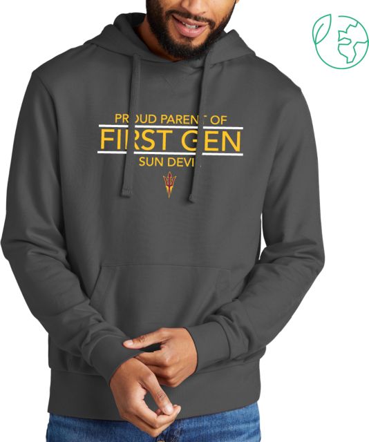 Arizona State Allmade Dark Organic French Terry Pullover Hoodie Arizona State - Proud Parent of First Gen - ONLINE ONLY