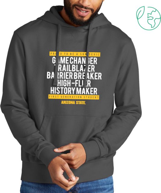 Arizona State Allmade Dark Organic French Terry Pullover Hoodie Arizona State - Gamechanger First Gen - ONLINE ONLY