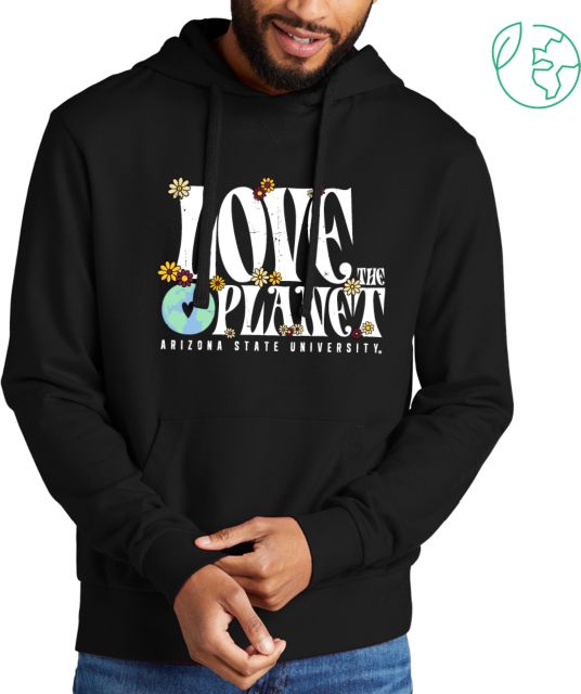 Arizona State Allmade Organic French Terry Pullover Hoodie Love the Planet - ONLINE ONLY