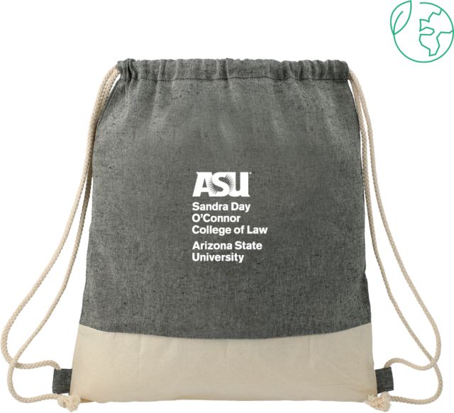 Arizona State Split Recycled Cotton Drawstring Bag Sandra Day O'Connor College of Law - ONLINE ONLY