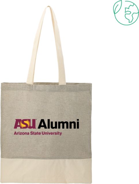 Arizona State Split Recycled Cotton Twill Convention Tote ASU Alumni Horizontal - ONLINE ONLY