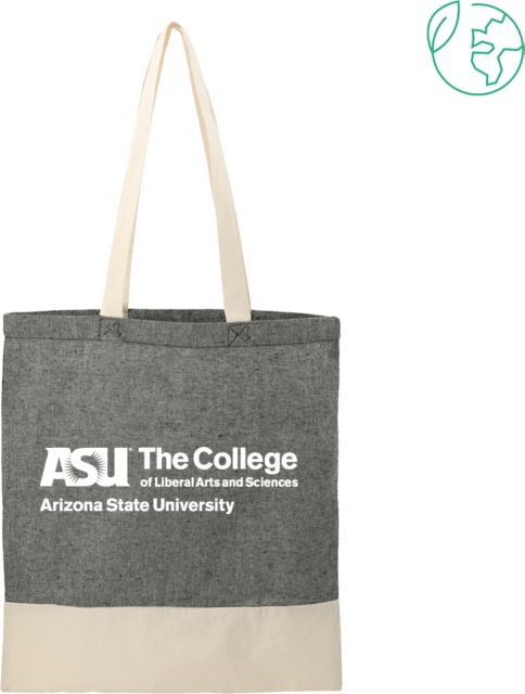 Arizona State Split Recycled Cotton Twill Convention Tote The College Of Liberal Arts and Sciences - ONLINE ONLY