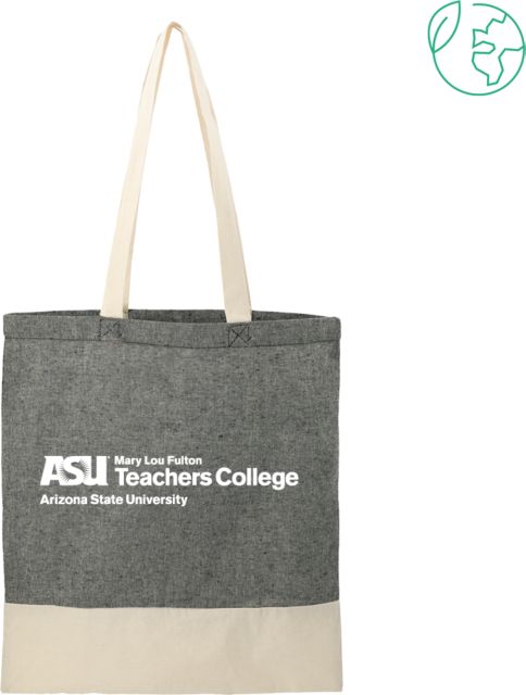 Arizona State Split Recycled Cotton Twill Convention Tote Mary Lou Fulton Teachers College - ONLINE ONLY