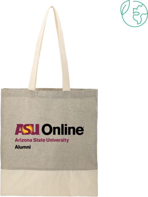 Arizona State Split Recycled Cotton Twill Convention Tote ASU Online Alumni - ONLINE ONLY