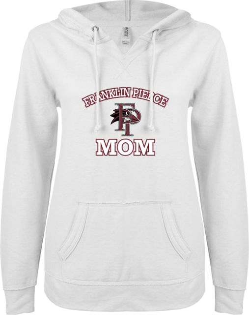Franklin Pierce ENZA Ladies V Notch Raw Edge Fleece Hoodie Mom - ONLINE ONLY