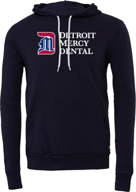 Detroit Mercy Bella + Canvas Fleece Hood Detroit Mercy Dental Horizontal - ONLINE ONLY