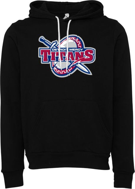 Detroit Mercy Bella + Canvas Fleece Hood Detroit Mercy Titans Athletic Mark - ONLINE ONLY