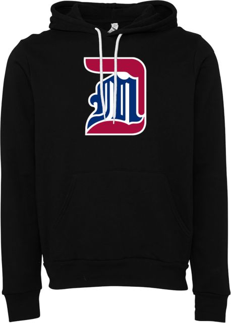 Detroit Mercy Bella + Canvas Fleece Hood Detroit Mercy Athletic Monogram - PLUS - ONLINE ONLY