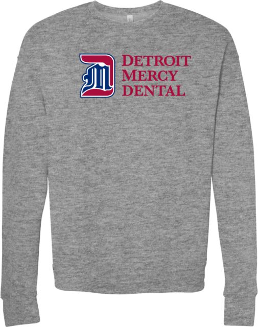 Detroit Mercy Bella + Canvas Fleece Crew Detroit Mercy Dental Horizontal - ONLINE ONLY