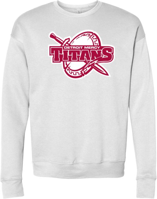 Detroit Mercy Bella + Canvas Fleece Crew Detroit Mercy Titans Athletic Mark - ONLINE ONLY