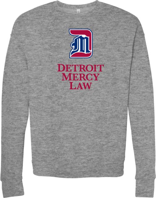 Detroit Mercy Bella + Canvas Fleece Crew Detroit Mercy Law Vertical - ONLINE ONLY