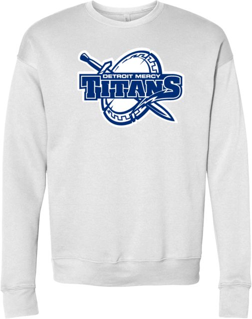 Detroit Mercy Bella + Canvas Fleece Crew Detroit Mercy Titans Athletic Mark - ONLINE ONLY