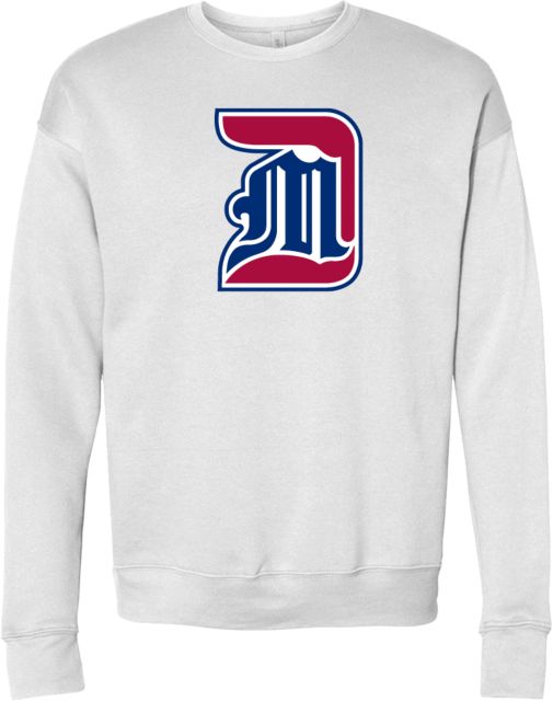 Detroit Mercy Bella + Canvas Fleece Crew Detroit Mercy Athletic Monogram - ONLINE ONLY