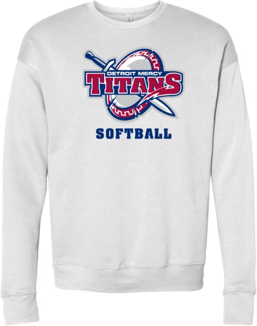 Detroit Mercy Bella + Canvas Fleece Crew Softball - Detroit Mercy - ONLINE ONLY