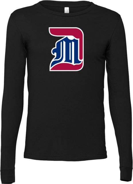 Detroit Mercy Bella + Canvas Jersey Cotton Long Sleeve T Shirt Detroit Mercy Athletic Monogram - PLUS - ONLINE ONLY