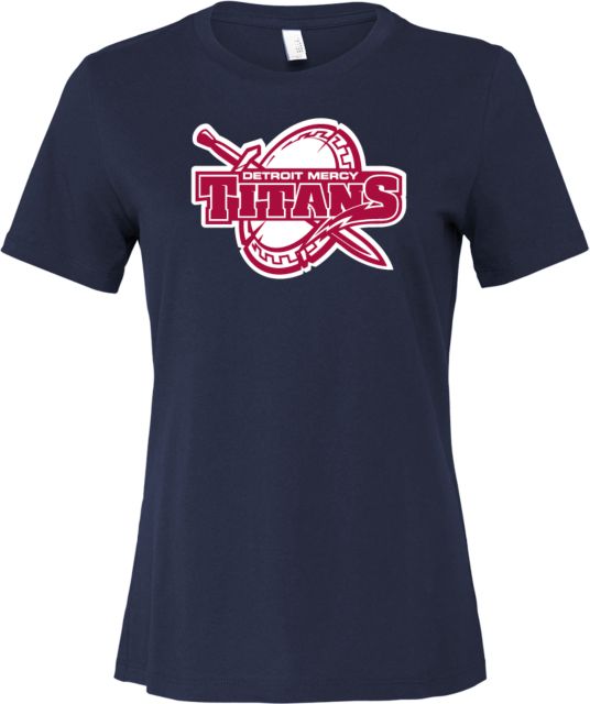 Detroit Mercy Bella + Canvas Womens Relaxed Cotton T Shirt Detroit Mercy Titans Athletic Mark - ONLINE ONLY