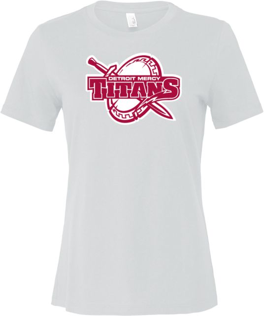 Detroit Mercy Bella + Canvas Womens Relaxed Cotton T Shirt Detroit Mercy Titans Athletic Mark - ONLINE ONLY