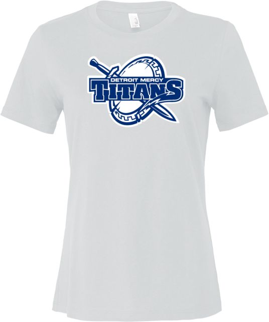 Detroit Mercy Bella + Canvas Womens Relaxed Cotton T Shirt Detroit Mercy Titans Athletic Mark - ONLINE ONLY