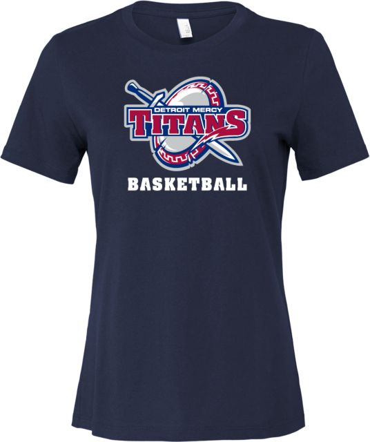 Detroit Mercy Bella + Canvas Womens Relaxed Cotton T Shirt Basketball - Detroit Mercy - ONLINE ONLY