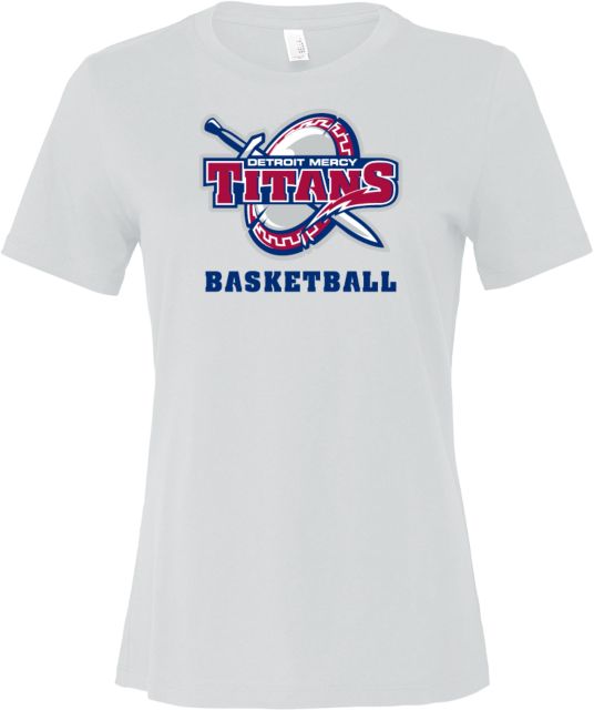 Detroit Mercy Bella + Canvas Womens Relaxed Cotton T Shirt Basketball - Detroit Mercy - ONLINE ONLY