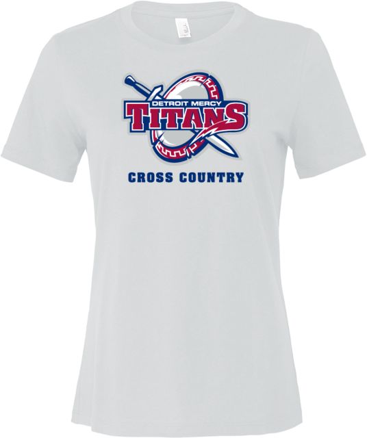 Detroit Mercy Bella + Canvas Womens Relaxed Cotton T Shirt Cross Country - Detroit Mercy - ONLINE ONLY