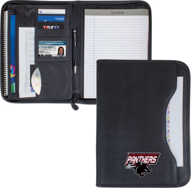 Clark Atlantic Wall Street Zippered Padfolio Primary Mark - ONLINE ONLY