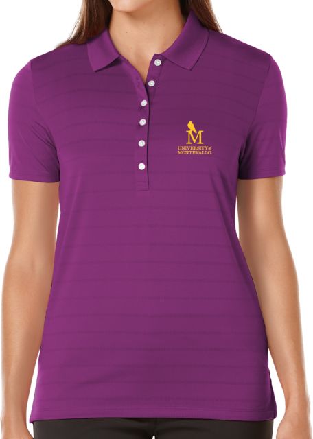 Montevallo Womens Callaway Opti Vent Polo University of Montevallo Institutional Mark Stacked - ONLINE ONLY