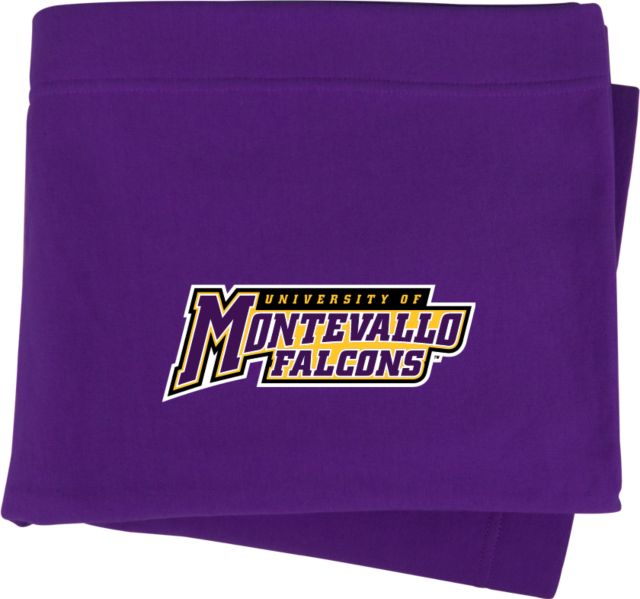 Montevallo Sweatshirt Blanket Montevallo Falcons Athletics Wordmark - ONLINE ONLY