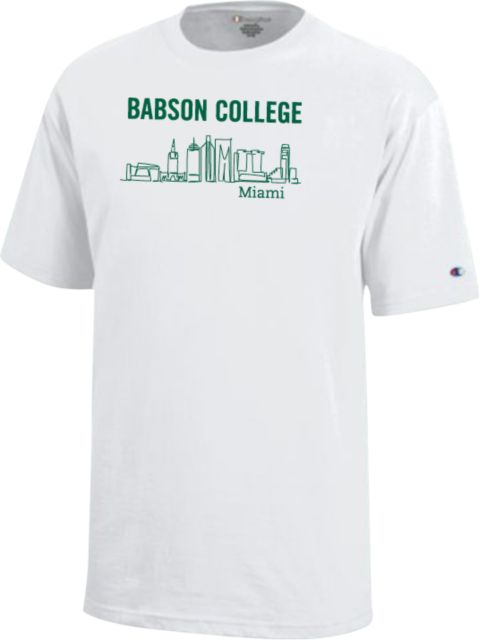Babson Youth Champion Short Sleeve Tee Babson Miami Skyline - ONLINE ONLY