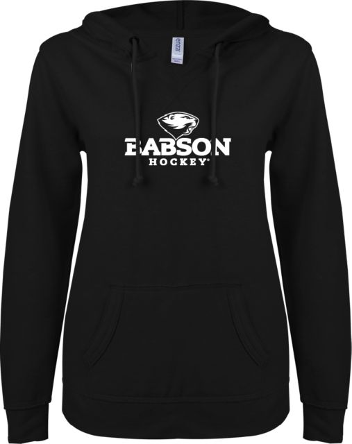 Babson ENZA Ladies V Notch Raw Edge Fleece Hoodie Hockey - ONLINE ONLY