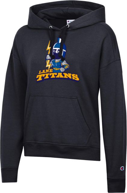 Lane Community Champion Womens Powerblend Pullover Hood Mascot with Lightning Bolt - ONLINE ONLY